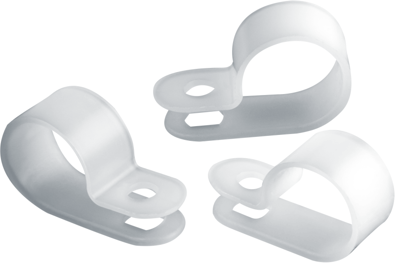 Скоба под винт 9мм NCС-09-100-WH нейлон. бел. (уп.100шт) Navigator 95717