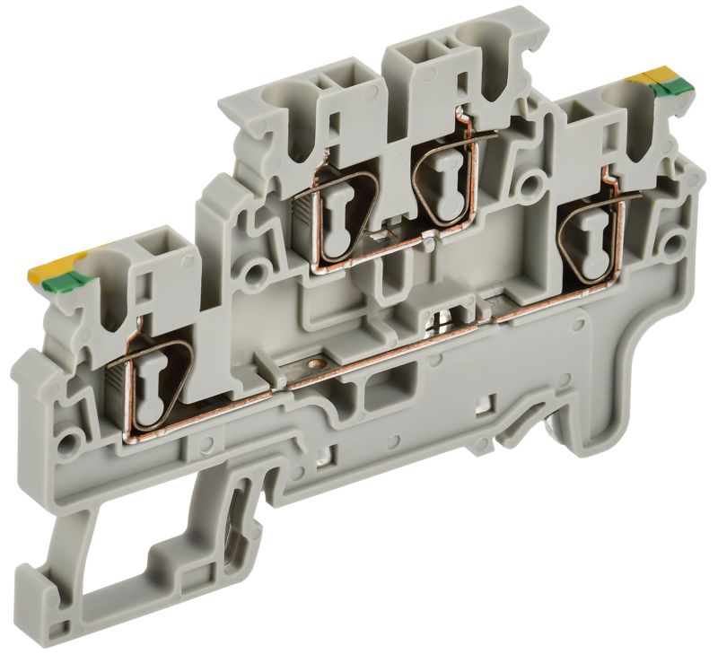 Клемма пружинная заземляющая 2 уровня CXDL2.5 PE ARMAFIX IEK AF-CT41-00-2-K52-002