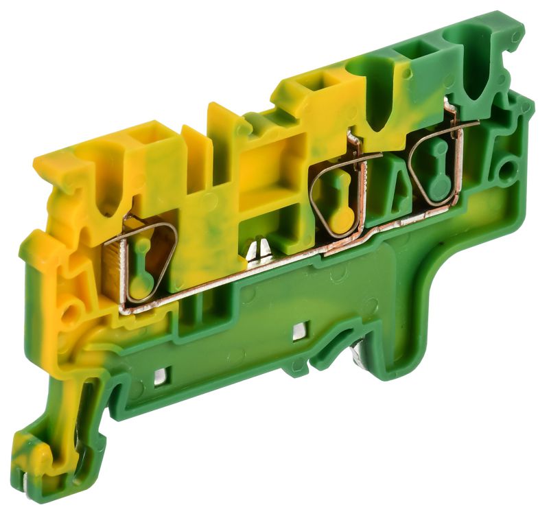 Клемма пружинная заземляющая CX2.5-3 PE 2.5кв.мм трехконтактная ARMAFIX IEK AF-CT41-00-3-K52-002