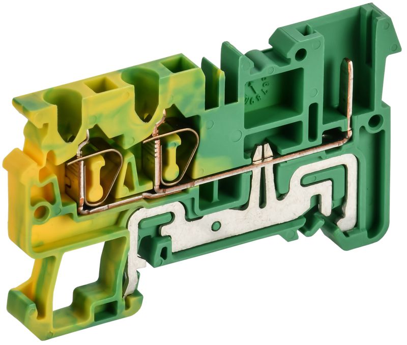 Клемма пружинная заземляющая CX2.5-3-1B PE 2.5кв.мм трехконтактная ARMAFIX IEK AF-CT41-06-21-K52-002