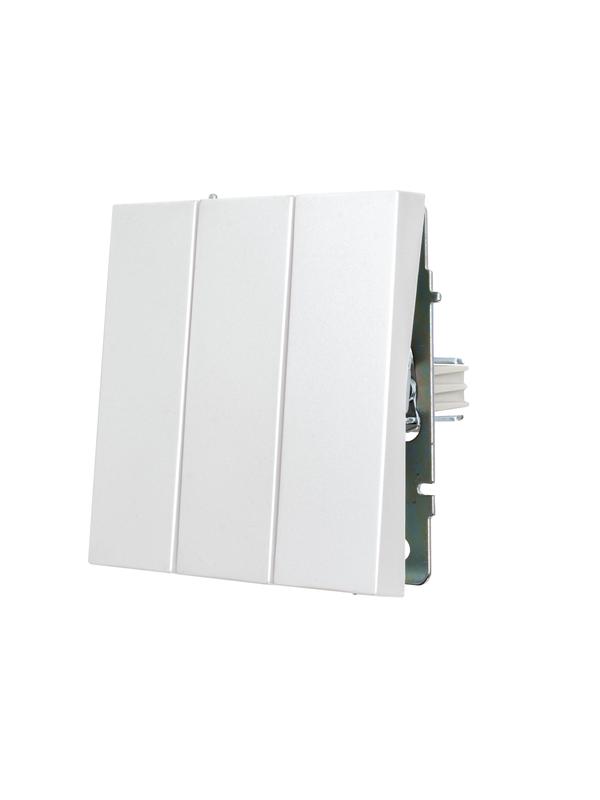 Выключатель 3-кл. 1п СП ZIMA 10А IP20 безвинтовой зажим/клемма механизм бел. искра матов. LEZARD 704-1488-109QC