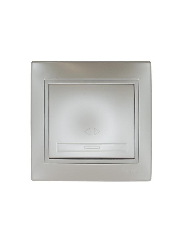 Выключатель промежуточный 1-кл.СП MIRA 10А IP20 со вставкой жемчуж./бел. перламутр LEZARD 701-3030-107