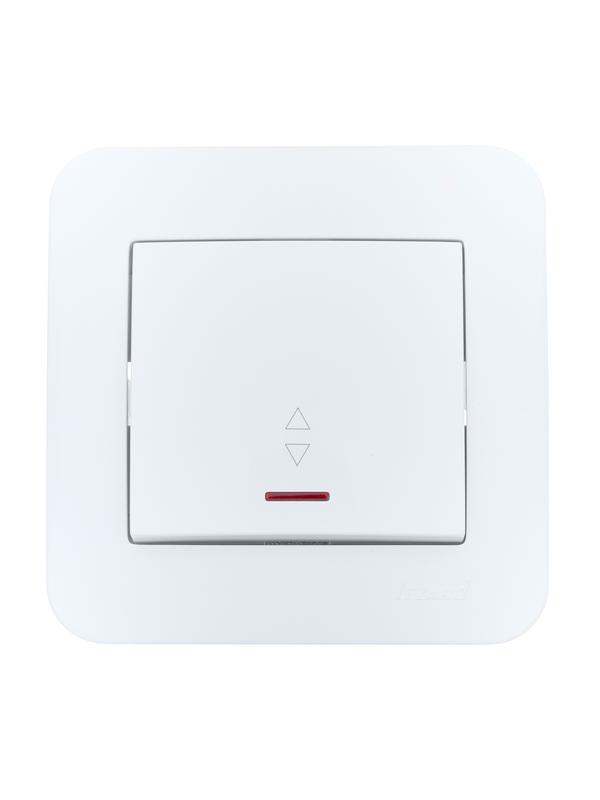 Переключатель проходной 1-кл. 1п СП ASTI 10А IP20 с подсветкой бел. LEZARD 7081-0202-114