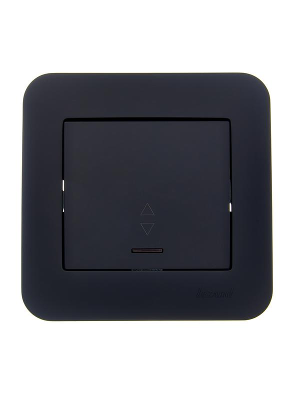 Переключатель проходной 1-кл. 1п СП ASTI 10А IP20 с подсветкой черн. LEZARD 7081-4242-114