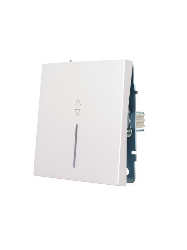 Переключатель проходной 1-кл. 1п СП ZIMA 10А IP20 с подсветкой безвинтовой зажим/клемма механизм бел. искра матов. LEZARD 704-1488-114QC