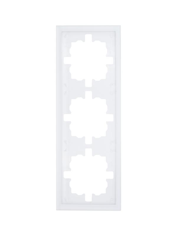 Рамка 3-м ZIMA универс. акрил. бел. матов. LEZARD 704-5380-148