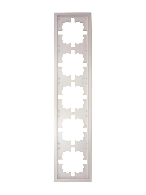 Рамка 5-м ZIMA универс. бел. искра матов. LEZARD 704-1400-150