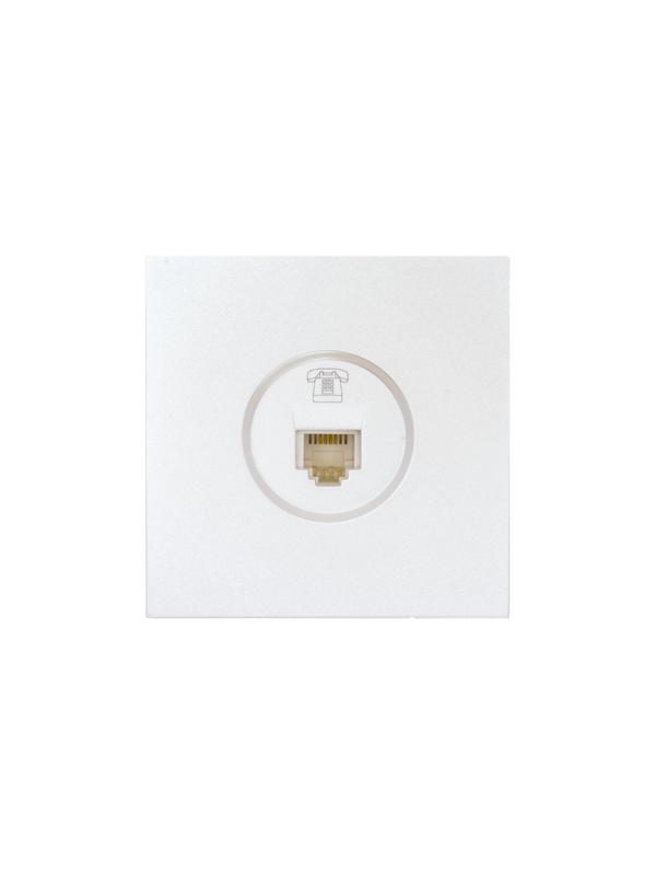 Розетка телефонная 1-м СП ZIMA IP20 RJ11 евро стандарт механизм бел. искра матов. LEZARD 704-1488-137