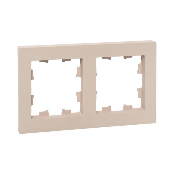 Рамка 2-м Эпика пластик крем. EKF UP1-FPI-02