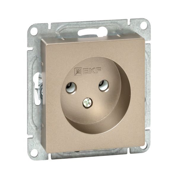 Розетка СП Эпика 16А без заземл. без шторок механизм шампань EKF UP1-SOC-100