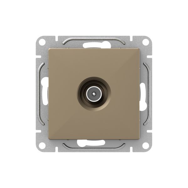 Розетка телевизионная проходная TV СП Эпика механизм шампань EKF UP1-SOC-TV-2