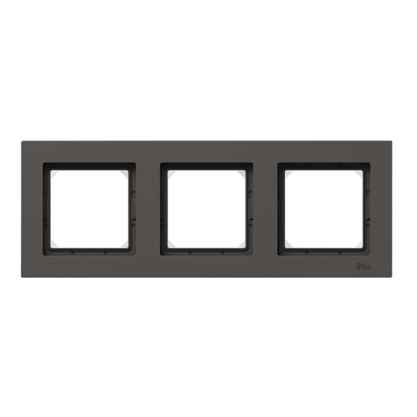 Рамка 3-м Эпика IP44 пластик мокко EKF UP1-FPM-03-44