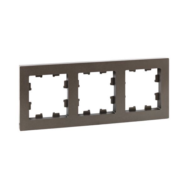 Рамка 3-м Эпика пластик мокко EKF UP1-FPM-03