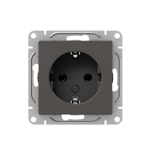 Розетка СП Эпика 16А с заземл. без защ. шторок механизм мокко EKF UP1-SOM-110