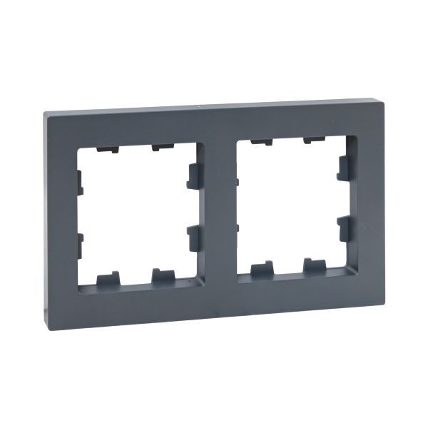 Рамка 2-м Эпика пластик графит EKF UP1-FPG-02