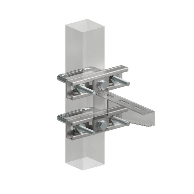 Комплект-страт крепления к опорам ограждения 60х60мм КМ LO67745