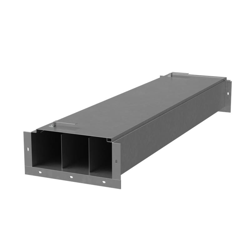 Короб кабельный блочный плоский трехканальный 500х200 L3000 сталь 1.5мм ККБ-3ПО-0.2/0.5-3 HD КМ LO67411