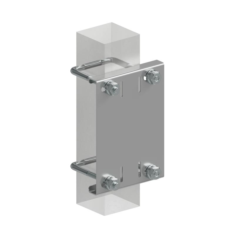 Комплект крепления неперфорир. монтажн. пластины к опорам ограждения 80х80мм HD КМ LO67945