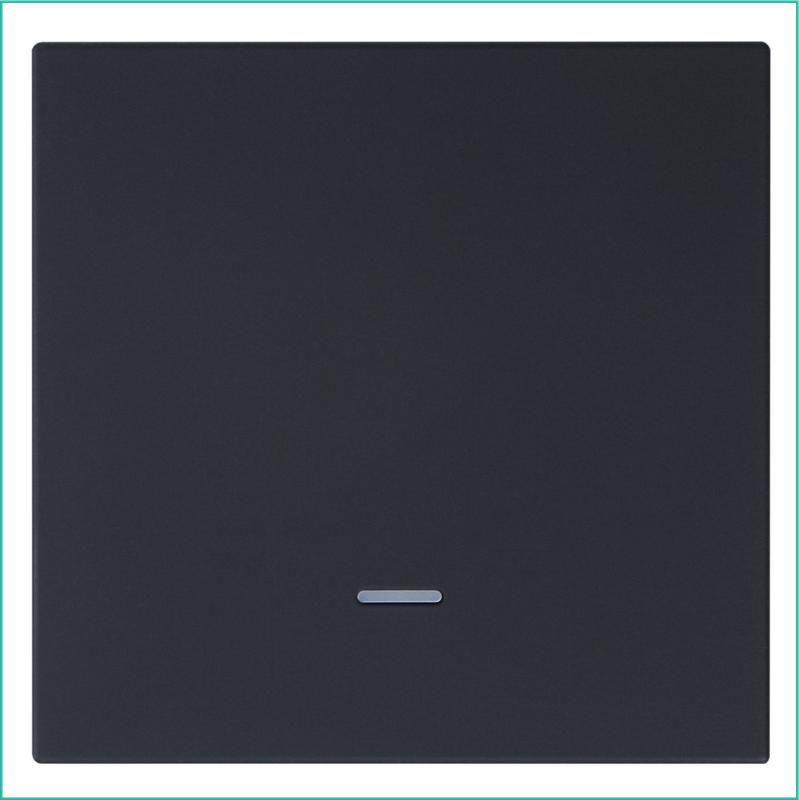 Выключатель 1-кл. СП FD 10А IP20 с подсветкой с накладкой механизм черн. матов. soft touch Jasmart FD3011NPBM