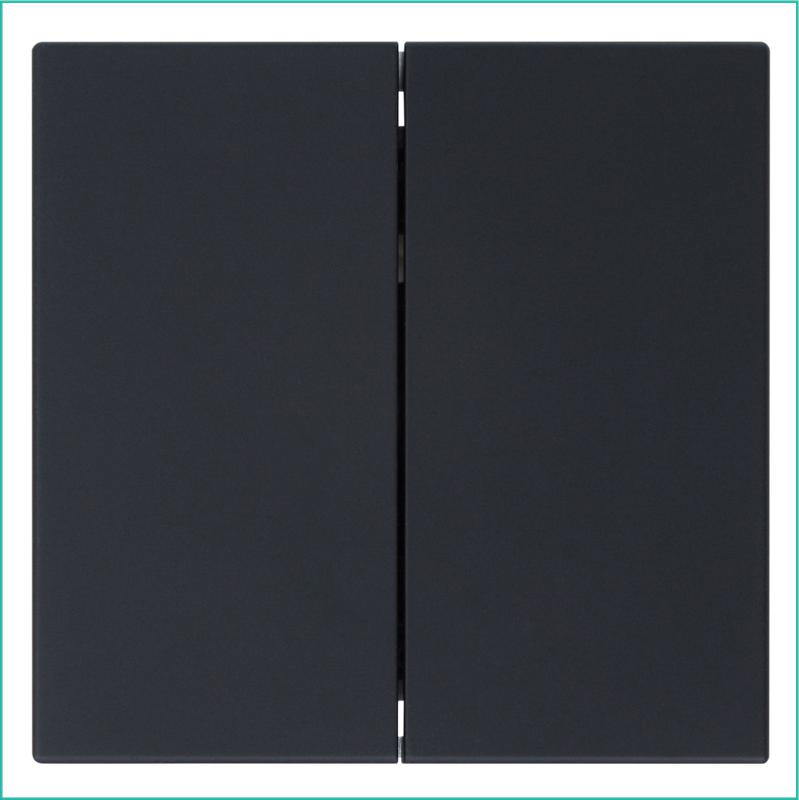 Выключатель 2-кл. СП FD 10А IP20 с накладкой механизм черн. матов. soft touch Jasmart FD3023PBM