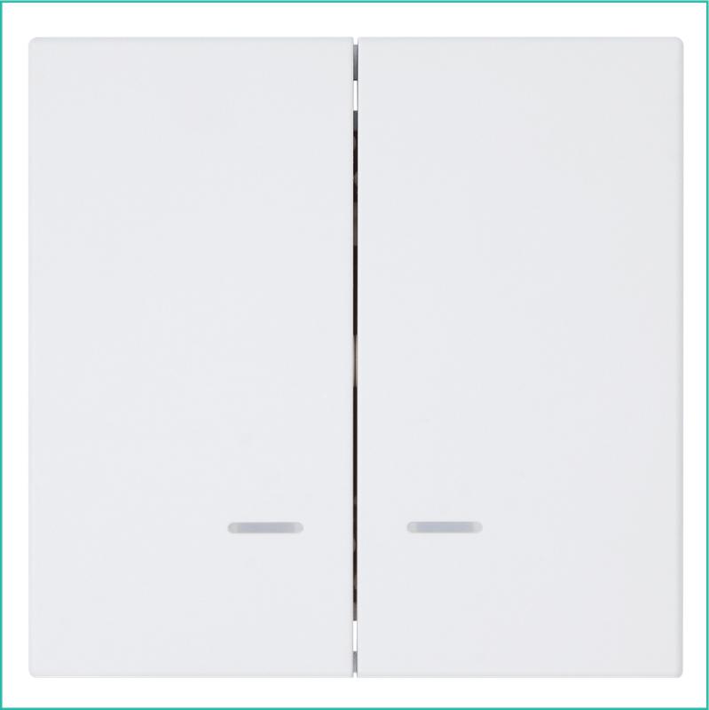 Выключатель 2-кл. СП FD 10А IP20 с подсветкой с накладкой механизм бел. матов. soft touch Jasmart FD3023NPWM