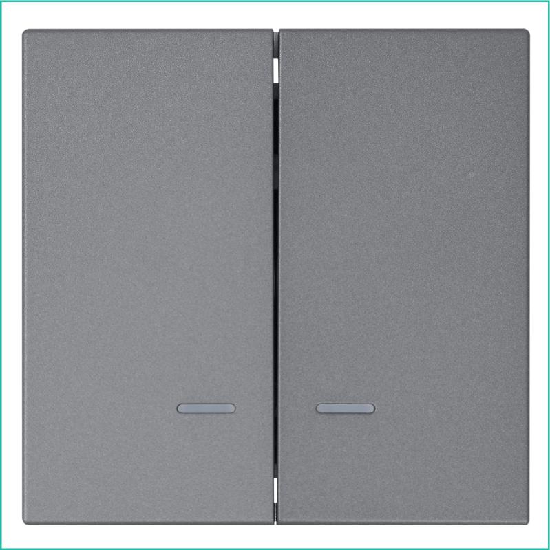 Выключатель 2-кл. СП FD 10А IP20 с подсветкой с накладкой механизм никель Jasmart FD3023NNI