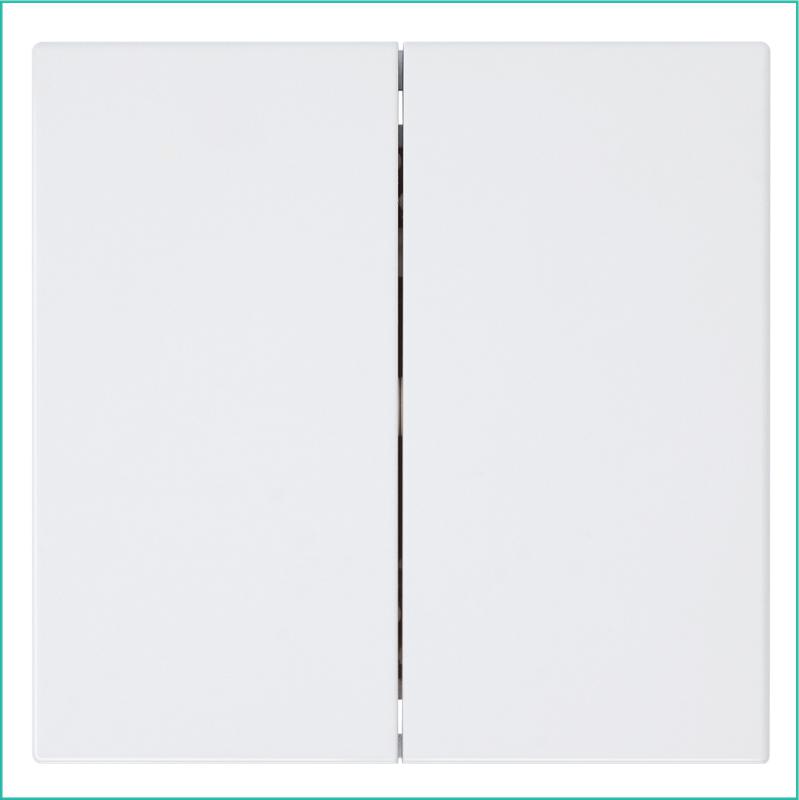 Переключатель перекрестный 2-кл. СП FD 10А IP20 с накладкой механизм бел. глянцевый Jasmart FD3014W