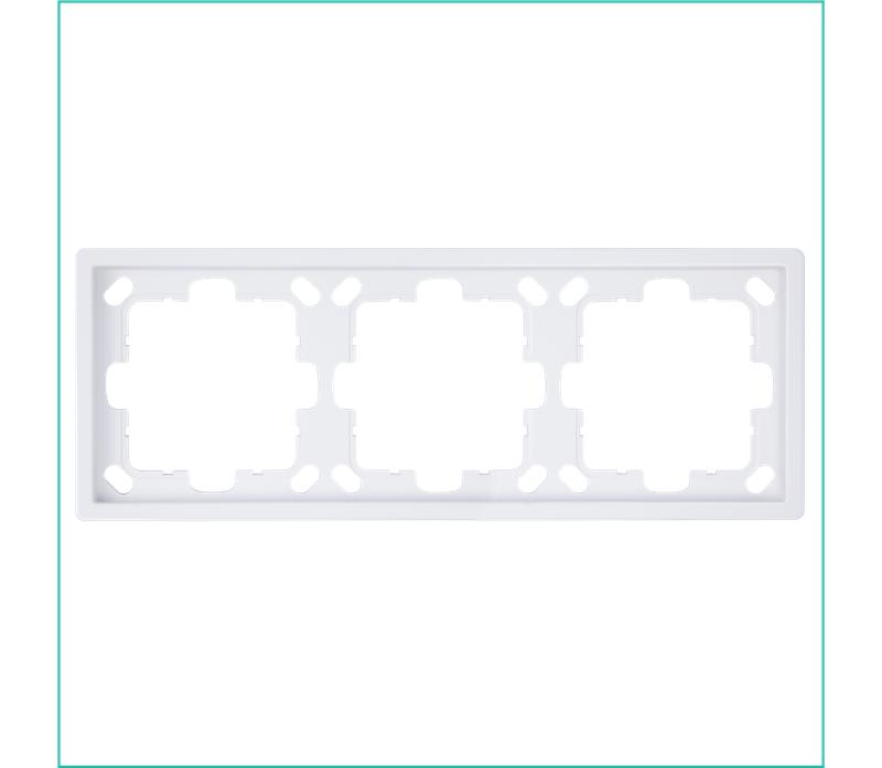 Рамка 3-м СП FD бел. глянцевый Jasmart FD1003W