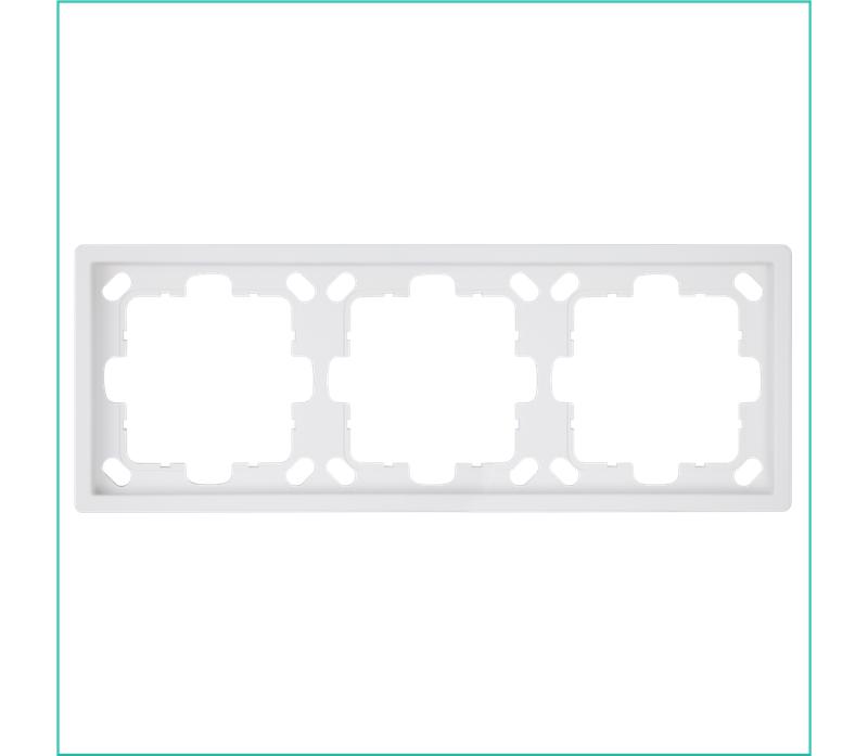 Рамка 3-м СП FD бел. матов. soft touch Jasmart FD1003PWM