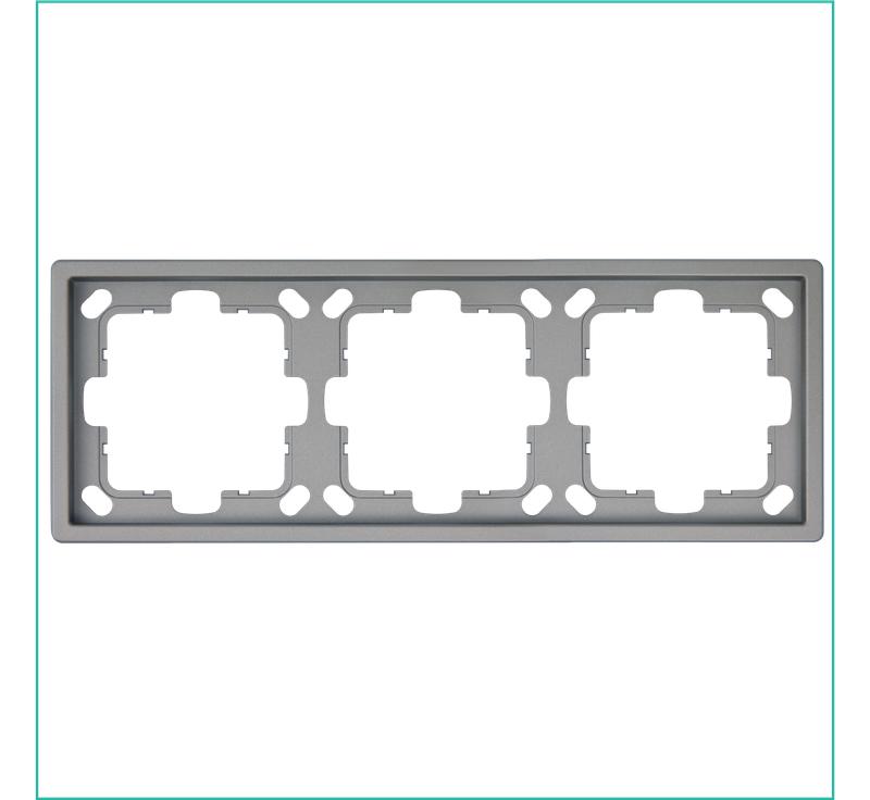 Рамка 3-м СП FD никель Jasmart FD1003NI