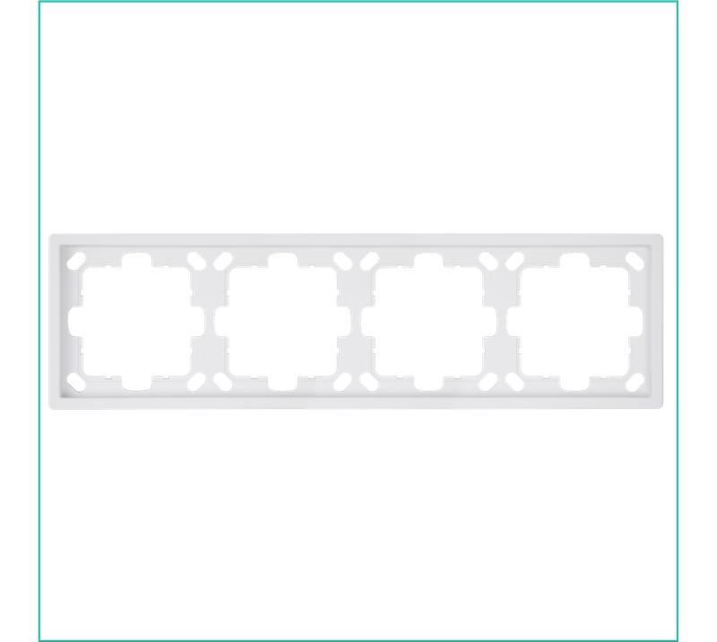 Рамка 4-м СП FD бел. матов. soft touch Jasmart FD1004PWM