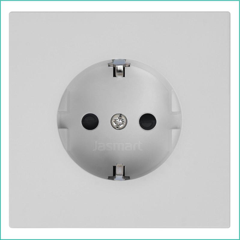 Розетка 1-м СП FD Shuko 16А IP20 с заземл. защ. шторки механизм тауп матов. soft touch Jasmart FD5501PTM