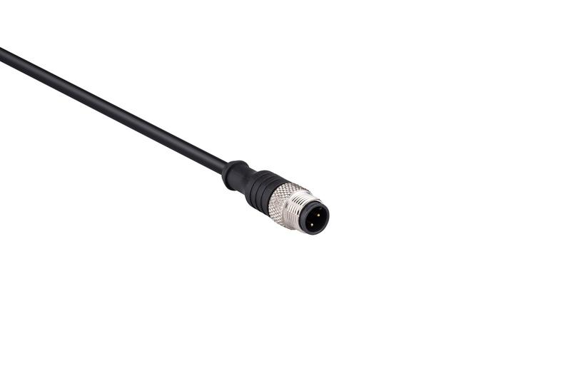 Кабель соединительный 5м со штепселем M12х3 ПВХ IP68 EMAS SKM12F3YXV5