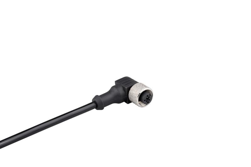 Кабель соединительный 2м с гнездом M12х3 90град. ПВХ IP68 EMAS SKM12P3DXV2