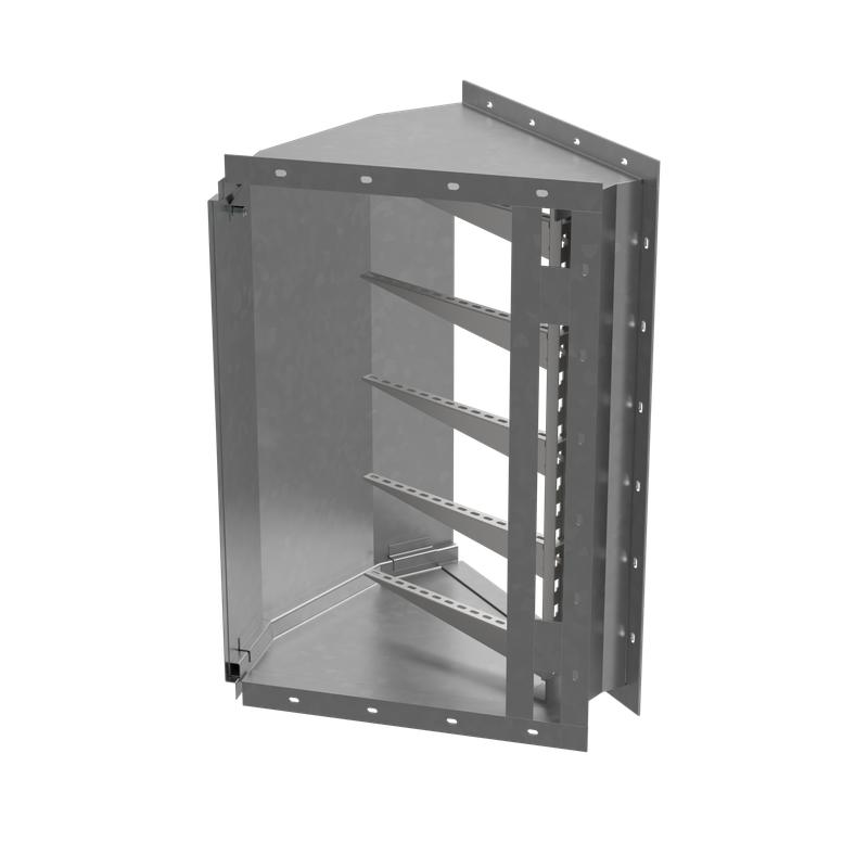 Короб кабельный блочный угловой горизонт. с наружн. углом поворота на 45град. 650х950 L717 сталь 1.5мм ККБ-УГН-0.95/0.6 КМ-Профиль LO53745