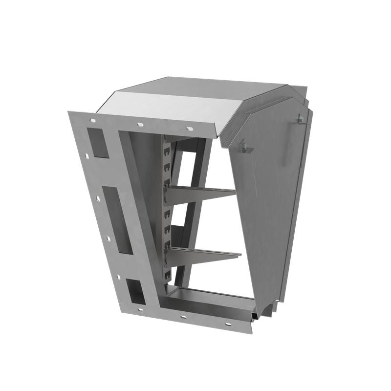 Короб кабельный блочный угловой с поворотом вниз на 45град. 450х650 L685 сталь 1.5мм ККБ-УН-0.65/0.4 КМ-Профиль LO67361