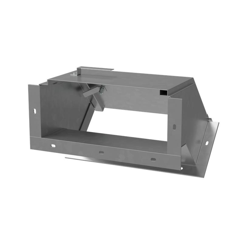 Короб кабельный блочный угловой одноканальный с поворотом вниз на 45град. 450х200 L650 сталь 1.5мм ККБ-УНП-0.2/0.5 КМ-Профиль LO67376