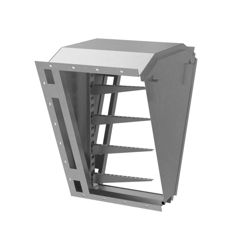 Короб кабельный блочный угловой с поворотом вниз на 45град. 650х950 L900 сталь 2мм ККБ-УН-0.95/0.6 HD КМ-Профиль LO63532