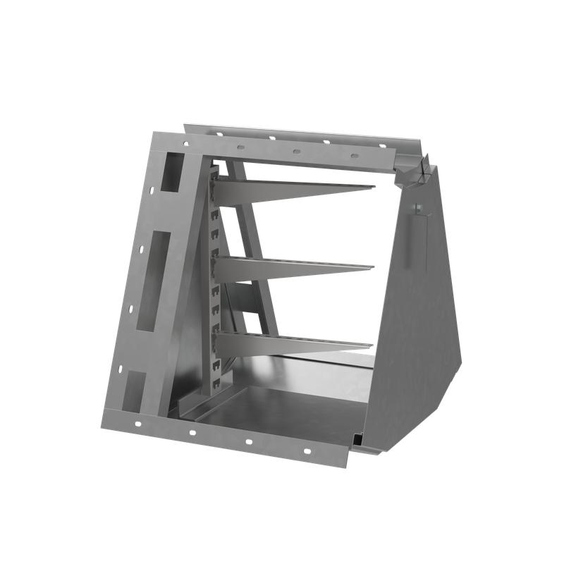 Короб кабельный блочный угловой с поворотом вверх на 45град. 650х650 L685 сталь 2мм ККБ-УВ-0.65/0.6 HD КМ-Профиль LO67400