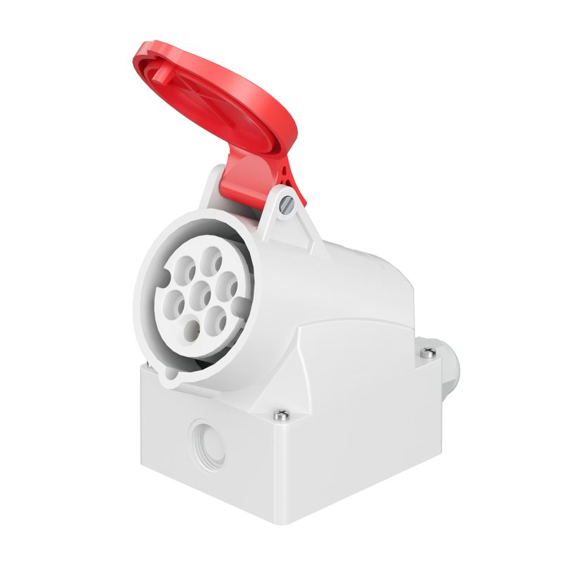 Розетка настенная WS 16А 7п 6P+E 400В IP44 DKC WS674-016-40