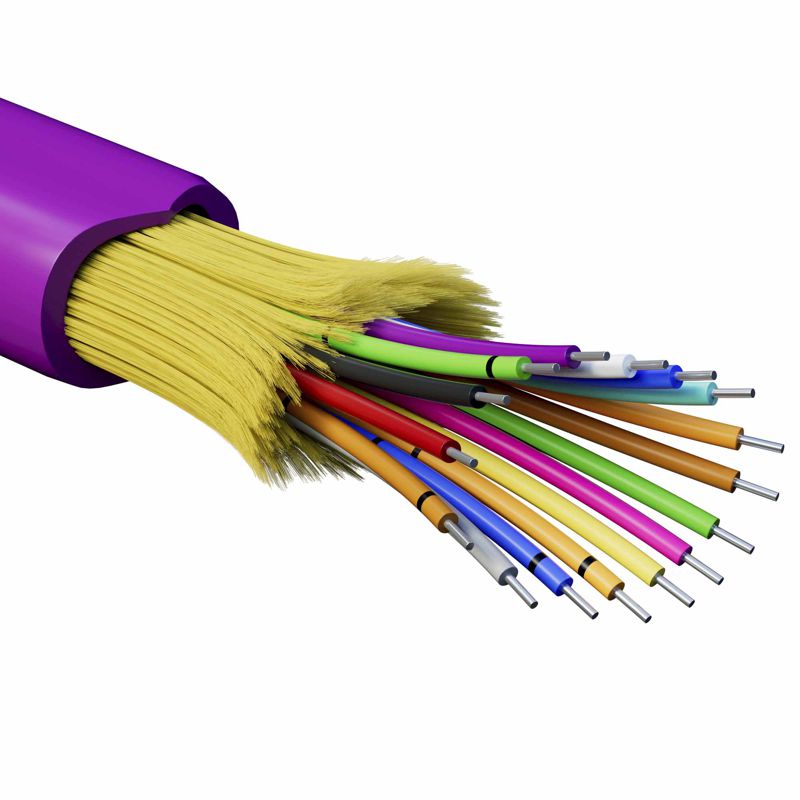 Кабель волоконно-оптический распределит. нг(А)-HFLTx 16 ОВ категория OM4 (G.651.1) плотный буфер 0.4кН арамидные упрочняющие нити для внутр. прокл. бараб. 500м DKC RNDT4C16MG03-E