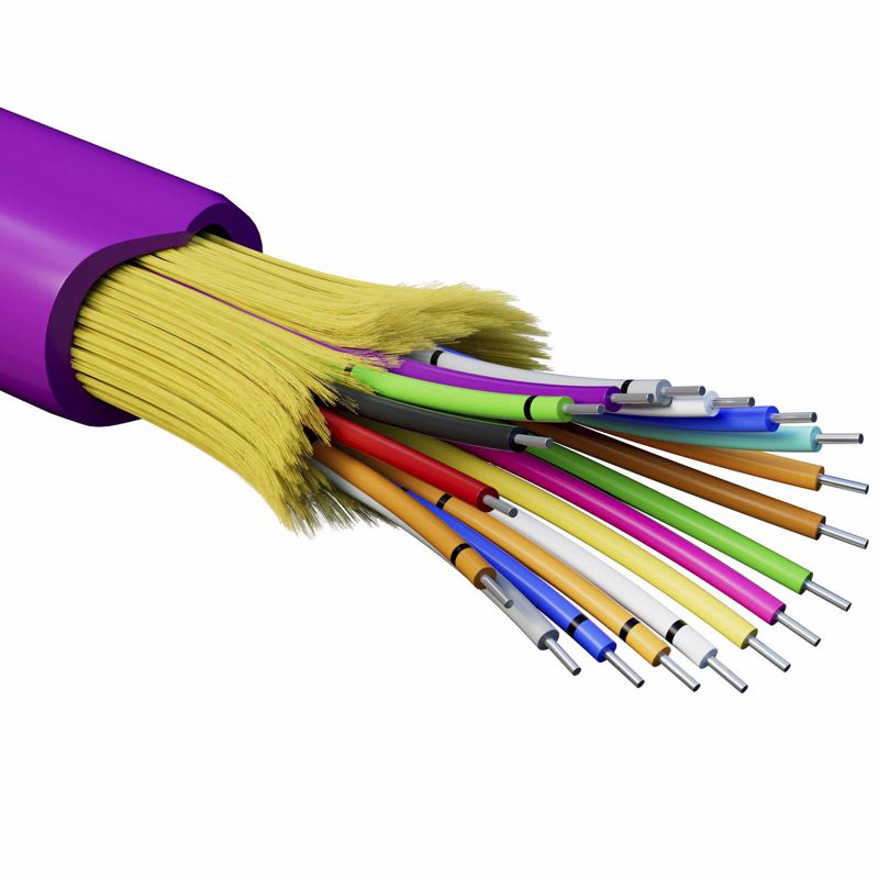 Кабель волоконно-оптический распределит. нг(А)-HFLTx 18 ОВ категория OM4 (G.651.1) плотный буфер 0.4кН арамидные упрочняющие нити для внутр. прокл. бараб. 500м DKC RNDT4C18MG03-E