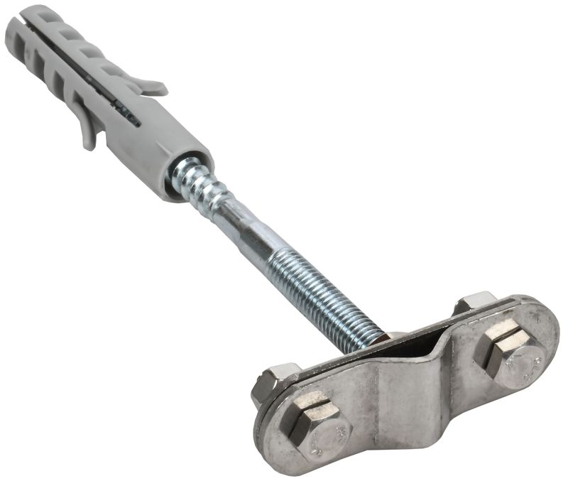 Держатель проводника круглого 6-10мм L250 бетон. фасад нерж. сталь IEK ZDP80-20-3-16-250