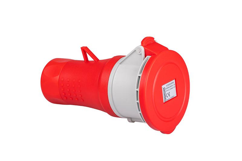 Корпус наклонный с гнездом 5х32А (3P+N+E) стандарт CEE NORM винтовое подкл. (200/346-240/415В AC) IP44 EMAS ECE532V6PE