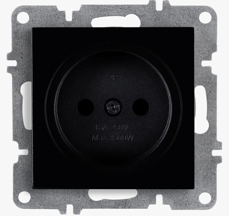 Розетка 1-м без заземл. механизм LAVIN/KAREN черн. ARVIA 50 07 2000 215