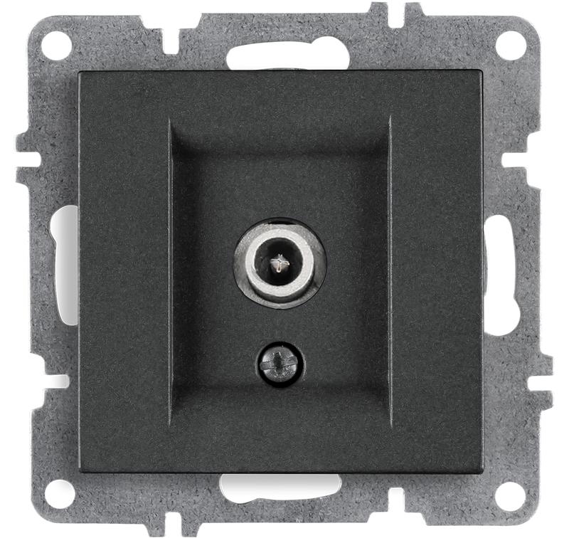 Розетка TV конц. с экраном механизм LAVIN/KAREN графит ARVIA 50 04 2000 273