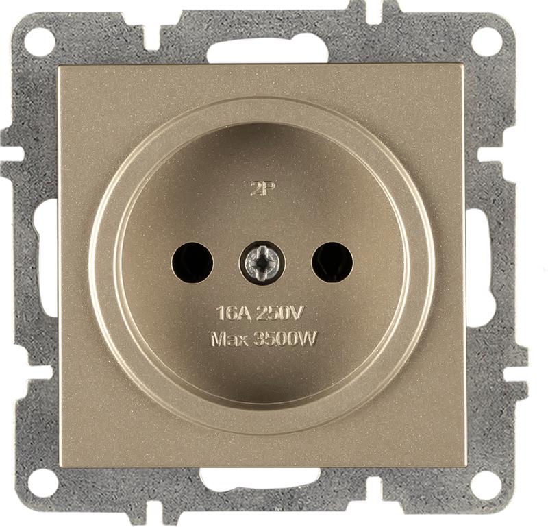 Розетка 1-м без заземл механизм LAVIN/KAREN титан ARVIA 50 05 2000 215