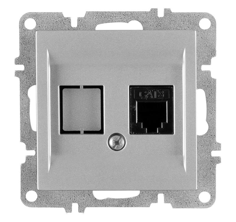 Розетка телефонная (Rj45 Cat3) механизм LAVIN/KAREN сер. ARVIA 50 03 2000 221