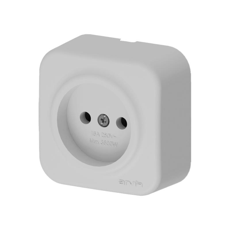 Розетка 1-м без заземл. IP20 ARIA сер. ARVIA 25 22 1000 2155