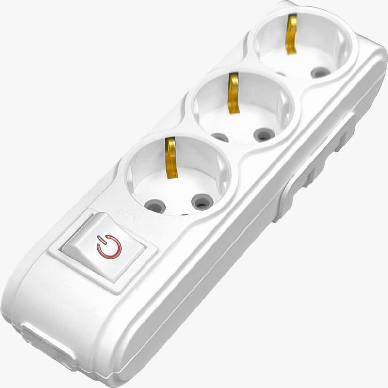 Колодка 3-м с защитой от детей MOTTO с/з и выкл. ARVIA 35 01 1003 500